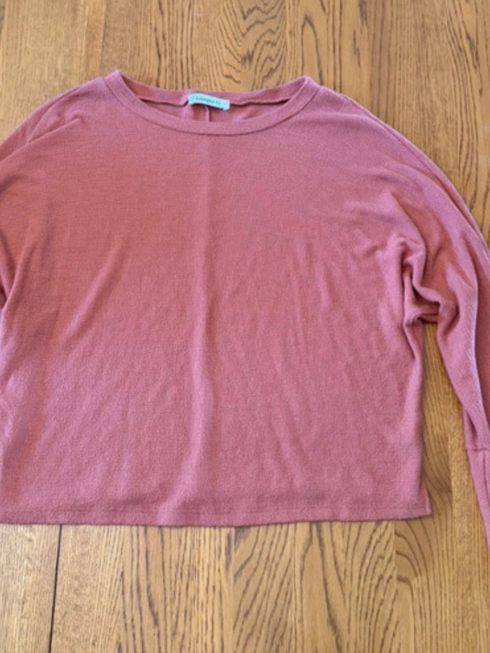 Ginger G Dusty Rose Long Sleeve Crewneck Top